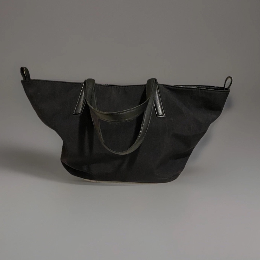 ZARA Black Faux Leather Tote Bag Large Shoulder  Carryall Shopper Travel  $69 - Picture 4 of 16